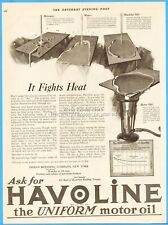1923 Havoline Motor Oil Indian Refining Fights Heat 1920's Garage Wall Décor Ad picture