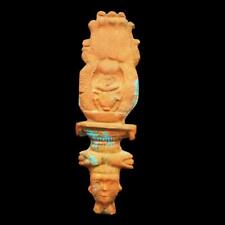 XX-Large Antique Faience/Stone Amulet Statue of Ancient Egyptian...ONE OF A KIND picture