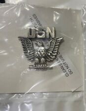 USN US Navy Anchor Insignia Screw Back Cap Hat Badge Military Insignia Pin picture