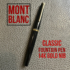 Excellent Montblanc Classic Fountain Pen 14k NIB Black Resin picture