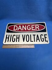 Vintage Danger High Voltage Metal Sign 10x18