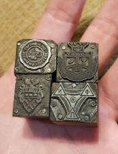RARE EARLY 1900S UNKNOWN SORORITY LETTER PRESS PRINTER BLOCKS HELP ID LOOK  picture