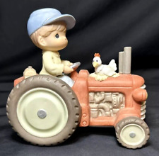 Country Lane Precious Moments 307084 Bringing in the Sheaves 1997 Enesco Tractor picture