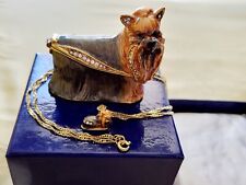 KINGSPOINT DESIGNS Yuppy Yorkie Jewelry Box & Necklace picture