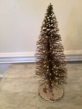 Old Vintage Flocked Bottle Brush Christmas Tree- 12inche High  picture