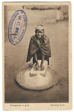 Postcard RPPC Real Photo c1907 Angola Africa  Woman Grinding  WC Bell  [R16] picture