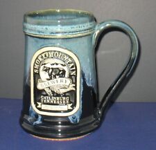 Smoky Mountain Brewery beer Stein Blue Drip Glaze Gatlinburg Tennessee Mug picture