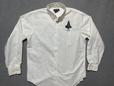 VTG NASA STS 107 Columbia Land's End Button Down Shirt Mens Size M White picture
