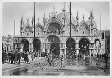 Venice - St. Mark's Square and Basilica Vintage RPPC Real Photo Postcard picture