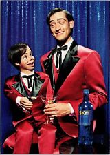 Skyy Vodka Ventriloquist Puppet Toasting Martinis Olives 1999 Ad Postcard UNP picture