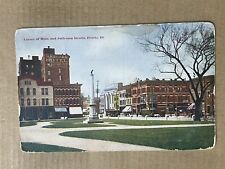 Postcard Peoria IL Illinois Main And Jefferson Street Vintage 1910 PC picture