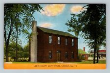 Lincoln IL-Illinois, Logan County Court House, Exterior, Vintage Postcard picture