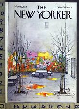 1973 ARTIST GRAFFITI MURAL PAINT CITY PARK STREET GETZ NEW YORKER COVER FC1198  picture