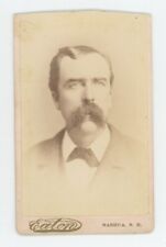 Antique CDV Circa 1870s Handsome Older Man With Large Mustache Eaton Nashua, NH picture