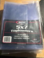 (25 Holders) BCW 5 x 7 Toploaders High Impact Rigid PVC New Factory Sealed picture