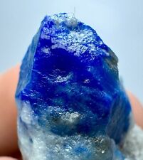 49 Carat Lazurite Coated Fluorescent Afghanite Crystal On Matrix@ Afg picture