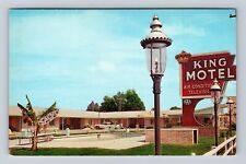 Little Rock AR-Arkansas, King Motel Advertising, Vintage Souvenir Postcard picture