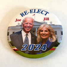 Biden 2024 President Button Politics Campaign Pinback Badge Pin picture