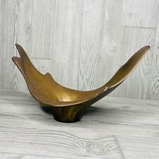 Vintage Large Brass Splash Bowl Vase Unique sculptural Ikebana Vase statement picture