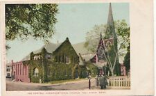 FALL RIVER MA - The Central Congregational Church Postcard - udb (pre 1908) picture