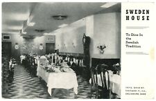 View Of Dining Hall At Sweden House Swedish Restaurant Chicago Illinois Postcard picture