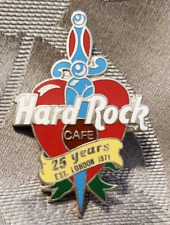 Preowned London Hard Rock Cafe Restaurant 25 Years Pin / Pinback picture