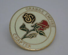 PSI Orange Empire Chapter Red Rose California Vintage Enamel Lapel Pin picture