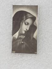 German Wording Antique Lovely Vintage Funeral Holy Card, 1949, Black & White picture