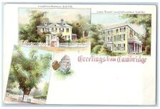 Cambridge Massachusetts MA Postcard Greetings Long Fellows Residence Multiview picture