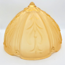 Art Deco Peach Amber Frosted Shade 8