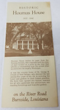 Historic Houmas House Brochure Louisiana 1978 Burnside River Boat Maps History picture