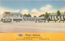 Madisonville Kentucky 1950s Postcard Motel Victoria  picture