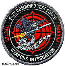 USAF 411TH FLIGHT TEST SQ -F-22 COMBINED TEST FORCE- WEAPONS INTEGRATION- PATCH picture