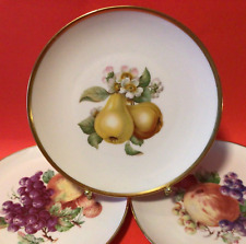 GERMANY PORCELAIN DECORATIVE PLATES 7 3/4” HUTSCHENREUTHER JKW CARLSBAD SET OF 3 picture