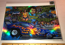 NHRA Drag Racing Jungle Jim and Pam Lieberman XL Holographic Funny Car Sticker picture