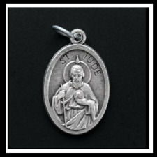 Saint St. Jude Medal - Pray for Us on back -  WITH FREE CHAIN - 1