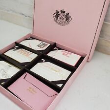 NEW Vtg Juicy Couture Calling Cards ALL 20 w Pink Leather Card Case Box Set picture