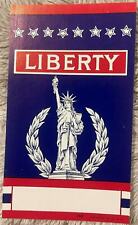 Rare Antique Vintage 1910s - 1940s Statue of Liberty Broom Label, Patriotic Ad picture