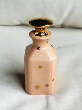 Porcelaine De Paris Perfume Bottle Limoge Porcelain  Pink Blush Gold Stars picture
