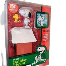 Peanuts Christmas Poseable Figures - Snoopy & Woodstock w/ Snow Covered Doghouse picture
