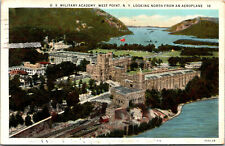 Vtg 1935 US Military Academy Aerial View West Point New York NY Postcard picture