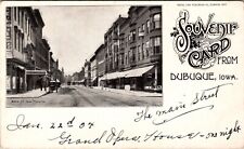 Dubuque Iowa Main Street from Fourth Antique Private Mailing Card Postcard J111 picture