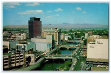 c1950 Reno's Skyline High Rise Buildings At Metropolitan Reno Nevada NV Postcard picture