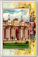 St Louis Missouri World's Fair~Palace of Education~1904 Flag Border Postcard picture