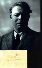 Jean Renoir French film director great. Signed 5x3 page with b/w photo AFTAL COA picture