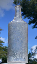 Antique Ed Pinaud Paris Tonic Cologne Bottle 6.75” Embossed Dug Glass picture