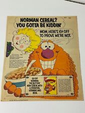 1974 Nabisco NORMAN Cereal newspaper ad unusual vintage kids food picture