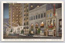 Washington DC Harvey's Famous Restaurant Connecticut Avenue 1951 Linen Postcard picture