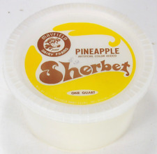 Vtg Mayfield Dairy Farms Pineapple Sherbet Plastic Container Athens/Knoxville TN picture