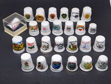 Collectible Travel Souvenir Porcelain Thimble Lot Thimbles Collection picture